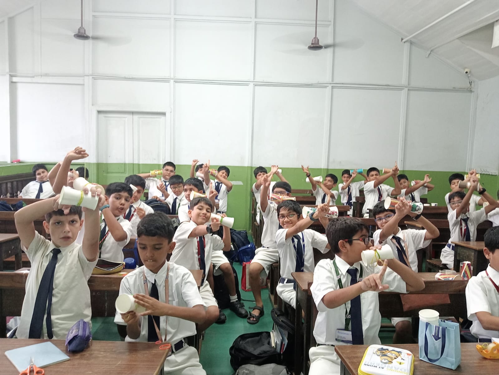 Student showcasing projects