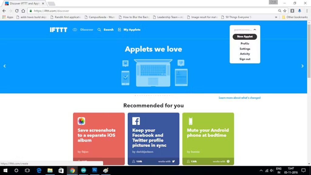 Step 3/14: Create new applet
