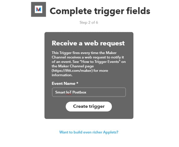 Step 5/16: Create trigger.