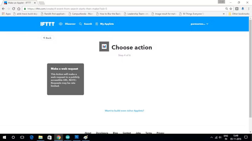 Step 10/14: Select Make a web request