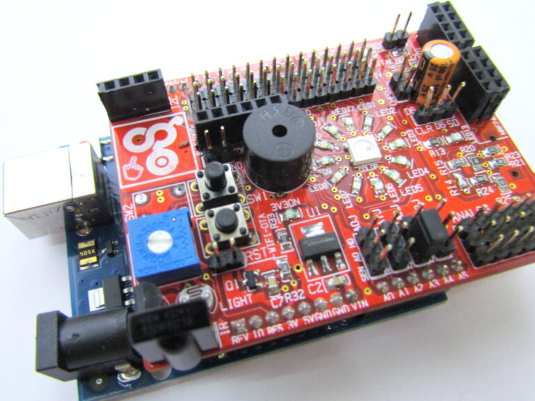 Step 1/2: The potentiometer is already connected on the shield, but it has to be enabled using the 3 pin  Selection Jumper S E L 2.